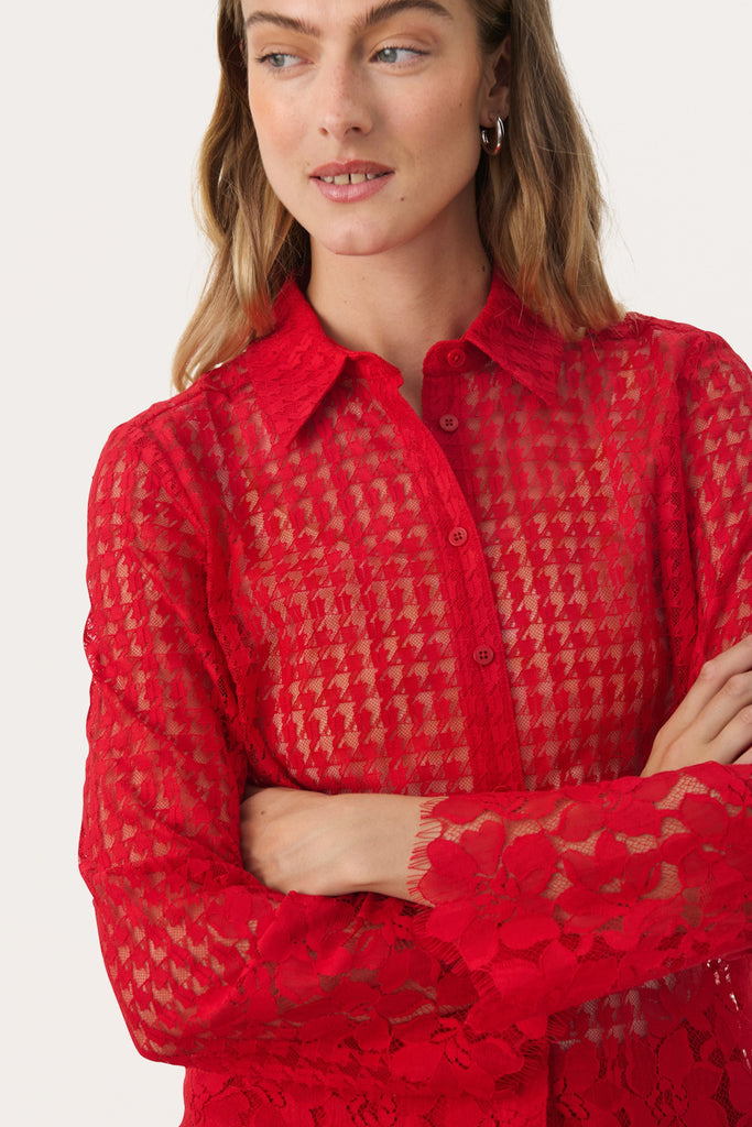 Marietta Shirt Salsa Red