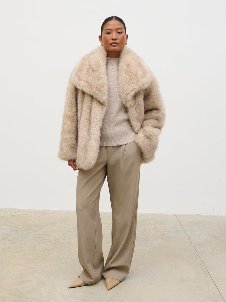 Agatha Short Faux Fur Coat