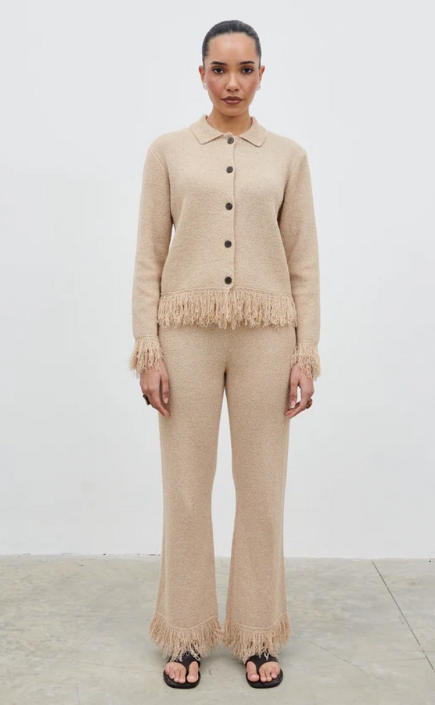 Analeia Fringe Knit Trousers