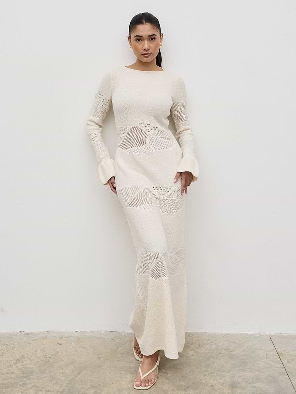 Bronwyn Patterned Knit Maxi Dress