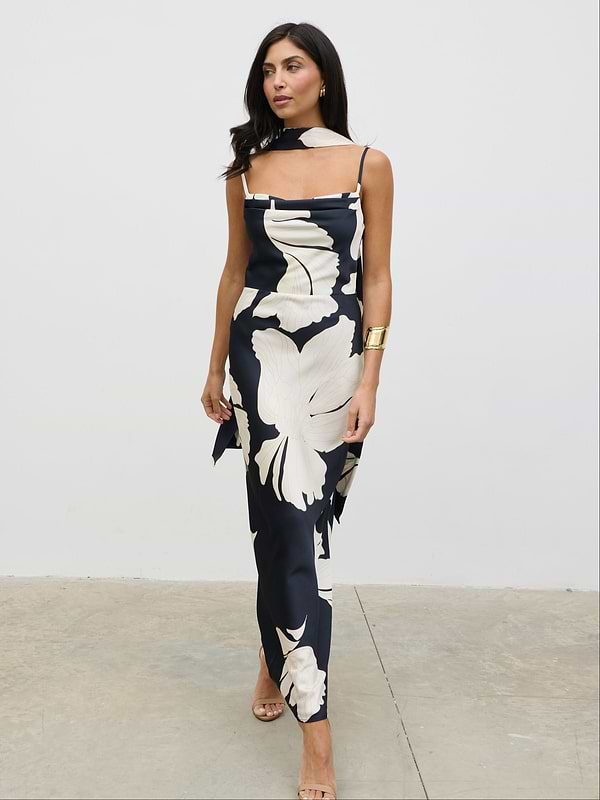 Keisha Scarf Dress- Mono