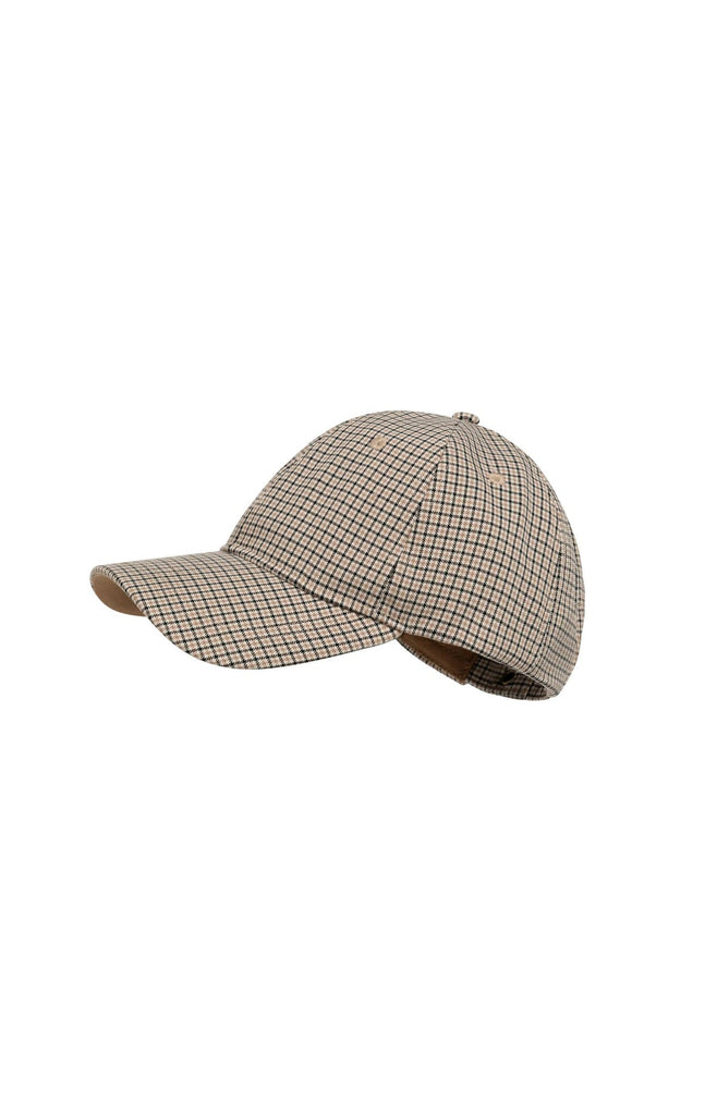 Cap with check pattern