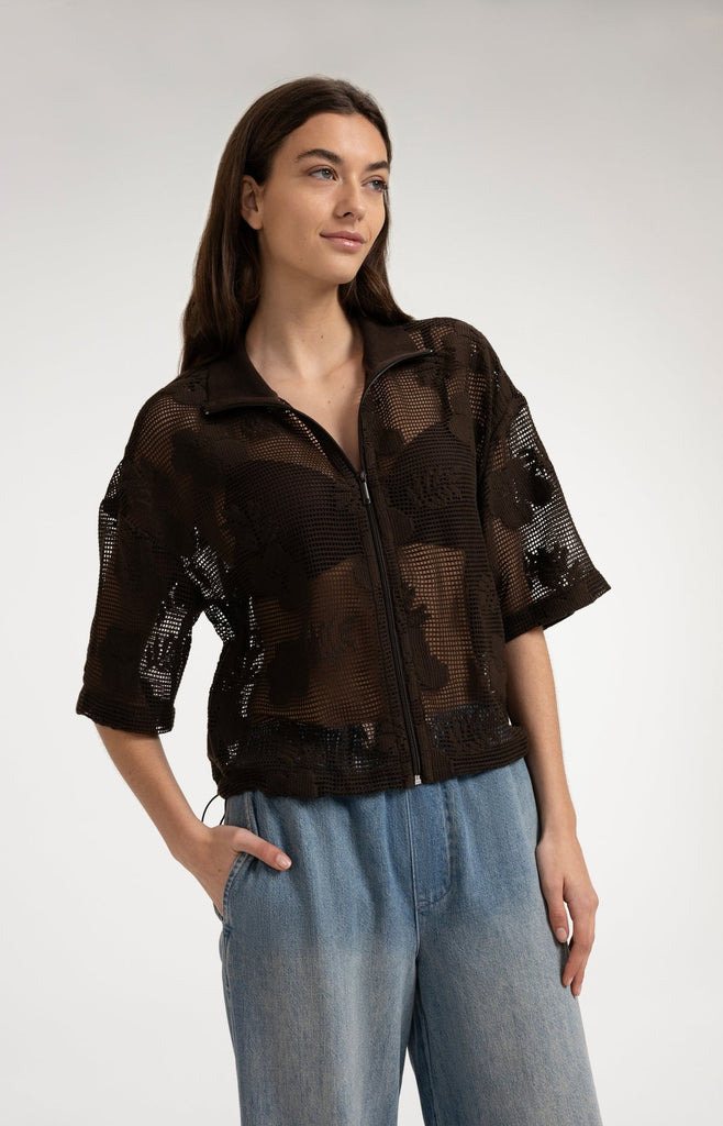 Crochet jacket - Brown