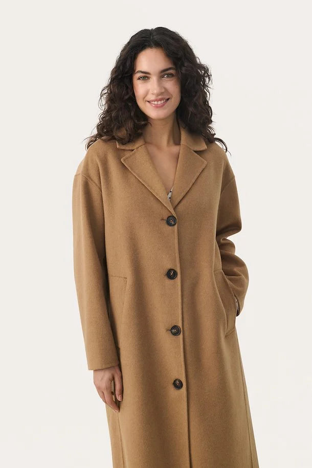 Lorelai Coat Dark Camel