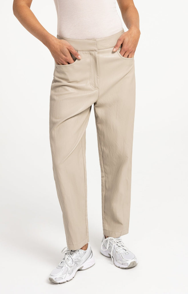 Faux leather trousers- Grey