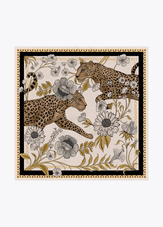 Tigers and Flowers Scarf