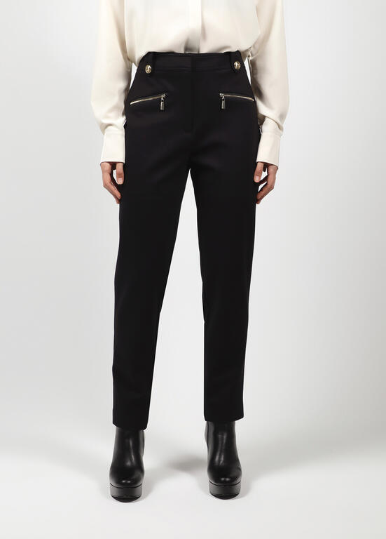 Knit Trouser with metal zip
