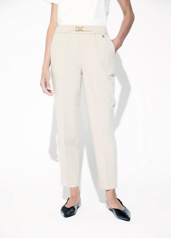 Jogger with branded waist