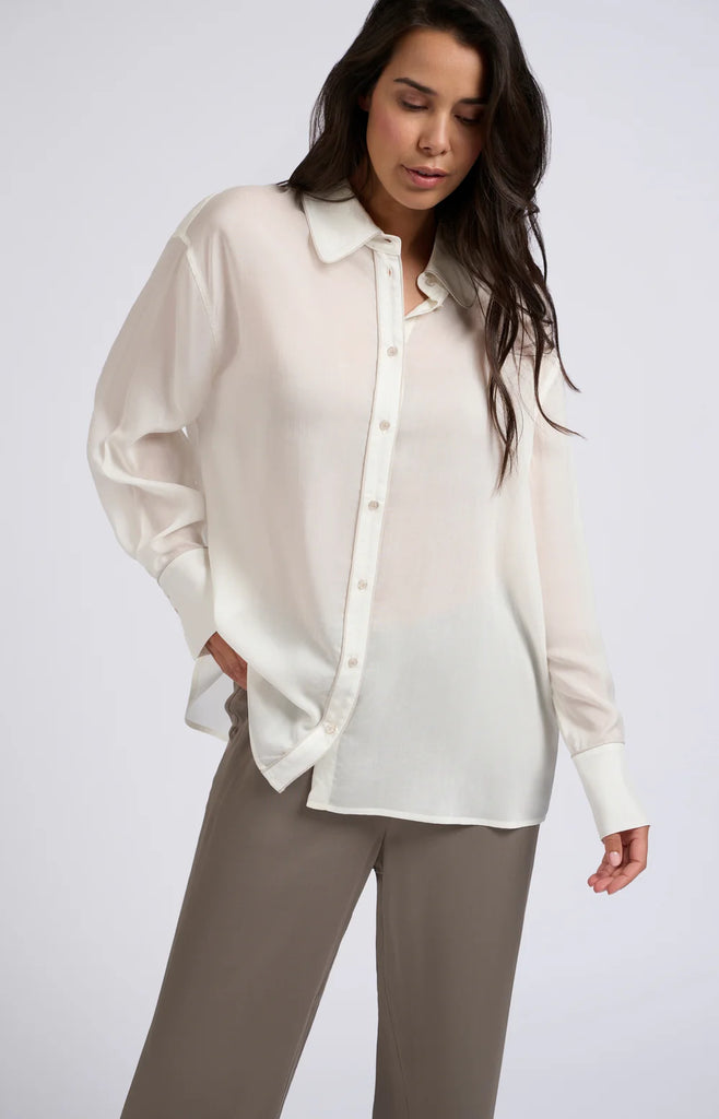 Blanc De Blanc White Contrast Blouse