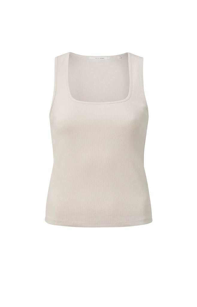 Square Neck Singlet Beige