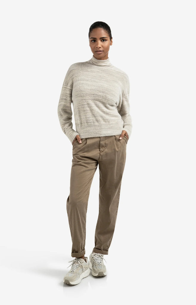Trousers with pleats and chino pockets Green